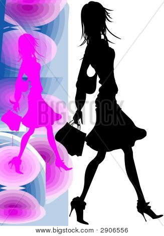 素敵な女の子の買い物に行く