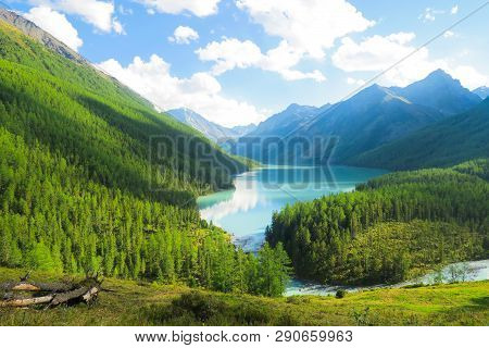 Picturesque View Of Blue Kucherla Lake, Altai Mountains