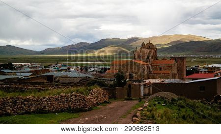 Exterior View To Iglesia De Santa Isabel De Pucara At Puno, Peru