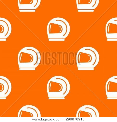 Racer Helmet Pattern Vector Orange For Any Web Design Best
