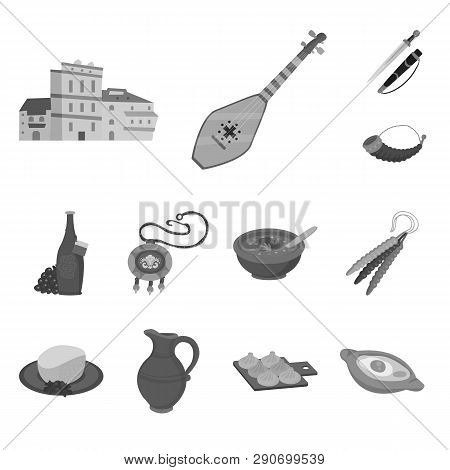 Isolated Object Of Attributes And Tourism Icon. Set Of Attributes And National Vector Icon For Stock