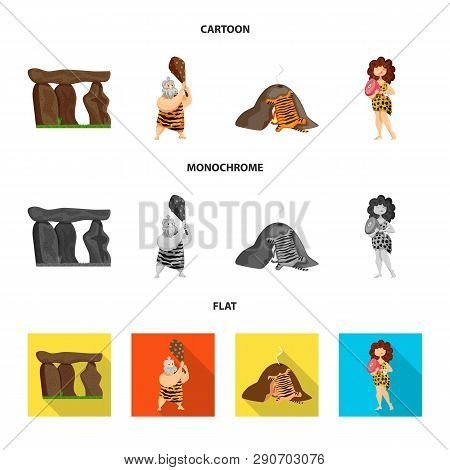 Vector Design Of Evolution  And Prehistory Icon. Set Of Evolution  And Development  Stock Vector Ill