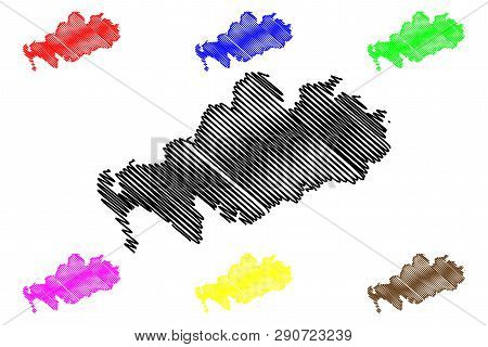 Dumfries And Galloway (united Kingdom, Scotland, Local Government In Scotland) Map Vector Illustrati