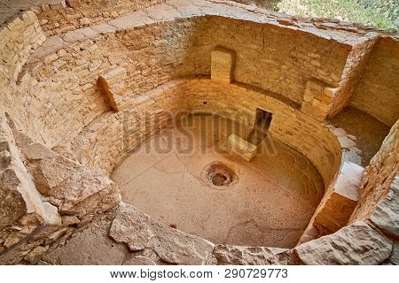 Kiva At Mesa Verda National Park Usa.