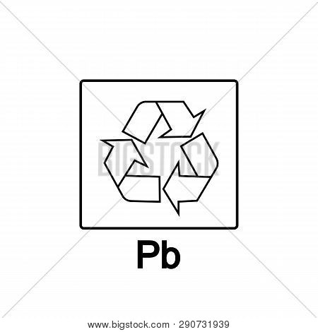 Battery Recycling, Lead-acid Battery, Vector Illustration, Sign.