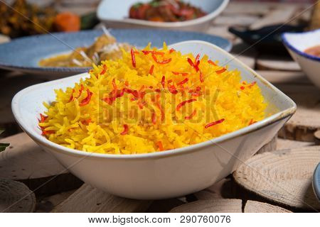 Rice Pulao Indian Typical Fresh Spicy Dish