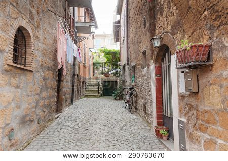 Street Of The City Orvieto, Italy, Toscana. Ancient Street Of The City Orvieto, Italy, Umbria
