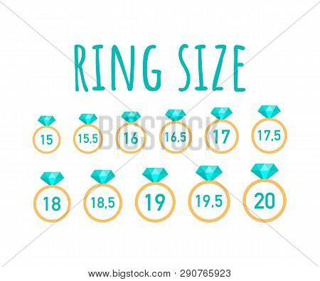 Ring Size. The Ring Test. Vector Stock Illustration.