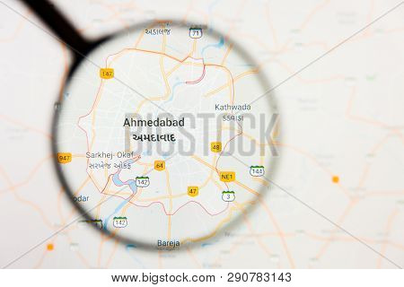 Los Angeles, California, Usa - 15 March 2019: Ahmadabad, India City Visualization Illustrative Conce
