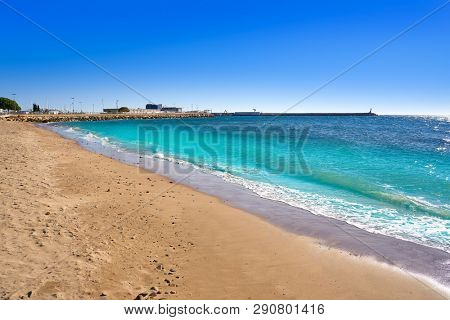 Platja de la Riera beach in Cambrils Tarragona at Costa Dorada of Catalonia