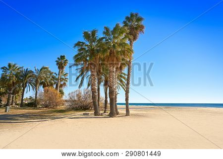 Platja Prat d'En Fores beach in Cambrils Tarragona at Costa Dorada of Catalonia