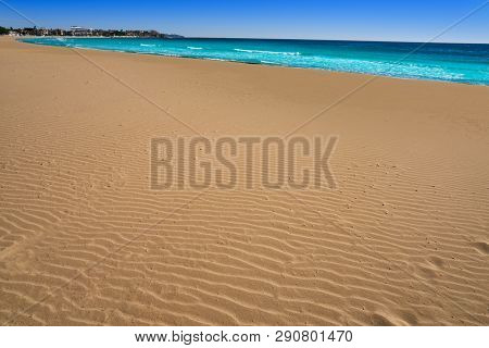 Platja Prat d'En Fores beach in Cambrils Tarragona at Costa Dorada of Catalonia
