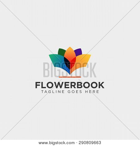 Tree, Plant And Flower Book Education Line Logo Template Vector Illustration Icon Element