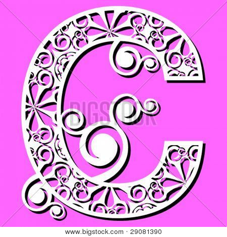 openwork อักษร อักษร C