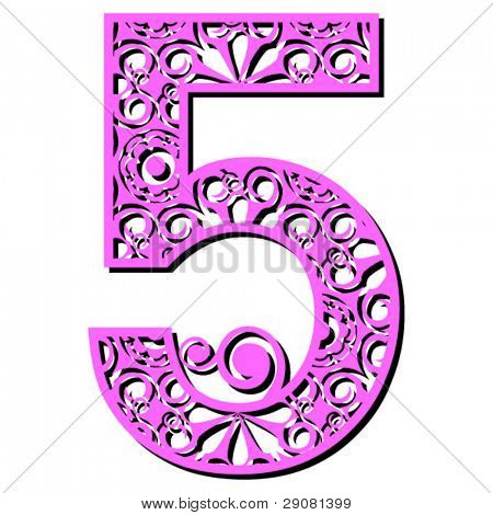 ตัวเลข openwork หมายเลข 5