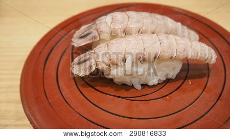 Shako Sushi. It Is Japanese Food Made From Raw Crayfish.