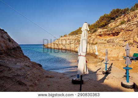View Of Cala Greca In The Summer Season, Sicily