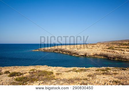 View Of Cala Greca In The Summer Season, Sicily
