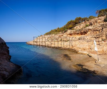 View Of Cala Greca In The Summer Season, Sicily