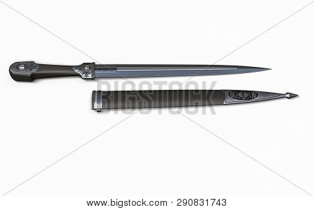Chechen Dagger - Weapon Of The Caucasus - 3d Illustration