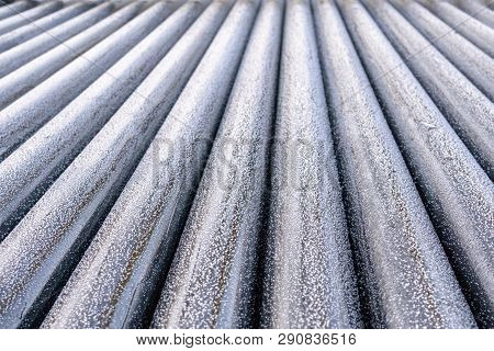 Offshore Industry Oil And Gas Production Petroleum Pipeline. Downhole Drilling Rig. Laying The Pipe 