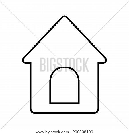 Doghouse Icon. Vector Illustration Style Is A Flat Iconic Doghouse Symbol.