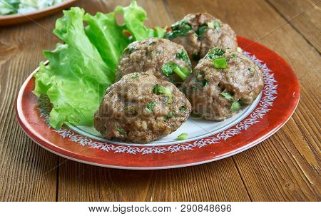 Semmelknodel  -  Kind Of Bread Dumplings Made From Dried White Bread, Milk, And Egg Yolks.specialty 