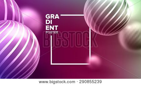 Abstract Liquid Fluid Background Vector. Wide Wave Flow. Cool Wallpaper. Business Backdrop. 3d Reali