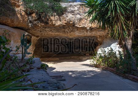 Cave In The Sanctuary Of Nostra Signora Di Lampedusa In Lampedusa. Sicily