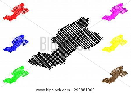 Fife (united Kingdom, Scotland, Local Government In Scotland) Map Vector Illustration, Scribble Sket