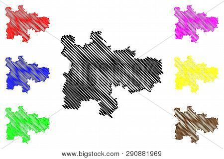 Glasgow (united Kingdom, Scotland, Local Government In Scotland) Map Vector Illustration, Scribble S