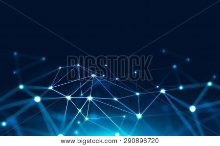 Abstract Blue Digital Background