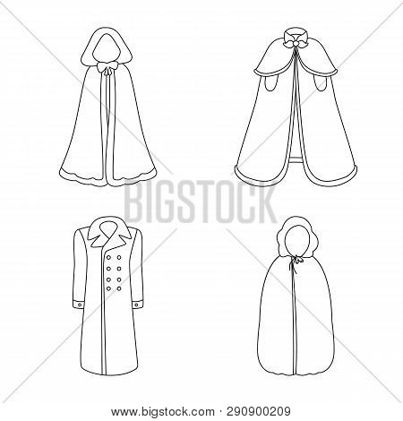 Vector Design Of Robe And Garment Icon. Set Of Robe And Cloth Stock Symbol For Web.