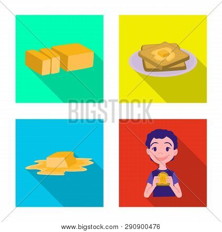 Vector Design Of Creamy And Product Icon. Collection Of Creamy And Farm Vector Icon For Stock.