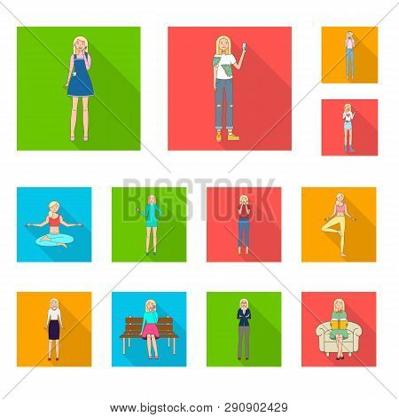 Vector Design Of Woman And Body Logo. Collection Of Woman And Style Vector Icon For Stock.