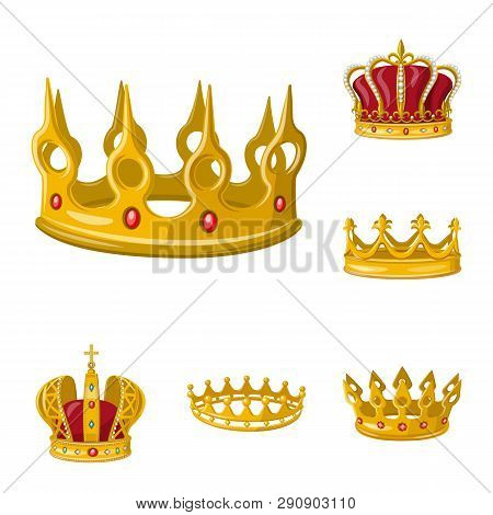 Vector Illustration Of Monarchy And Gold Symbol. Collection Of Monarchy And Heraldic Stock Vector Il