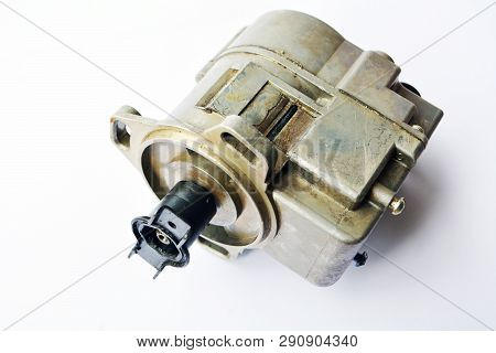 Magneto Tractor  Isolated On White Background. Spare Parts