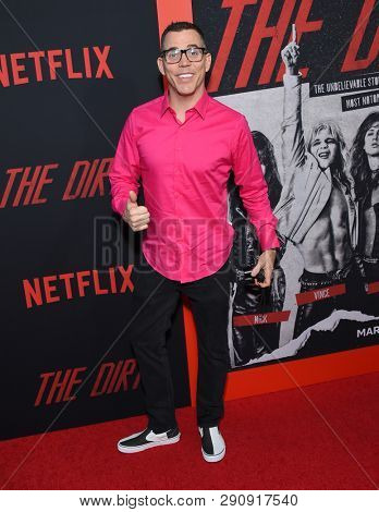 LOS ANGELES - MAR 18:  Steve-O arrives for the Netflix 'The Dirt' Premiere on March 18, 2019 in Hollywood, CA                