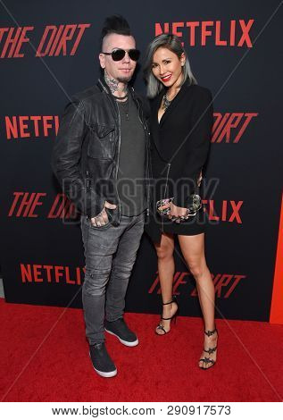 LOS ANGELES - MAR 18:  DJ Ashba arrives for the Netflix 'The Dirt' Premiere on March 18, 2019 in Hollywood, CA                