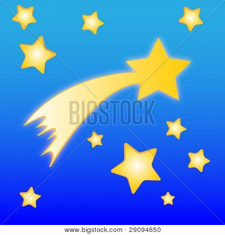 Comète et étoiles