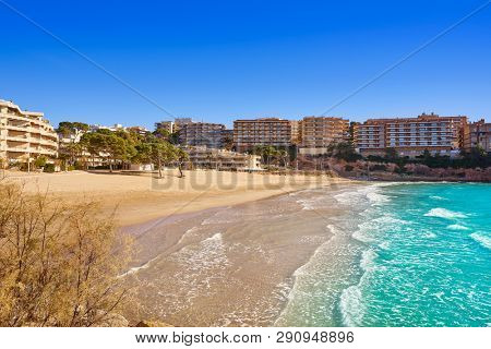 Salou Platja Capellans beach in Tarragona of Catalonia