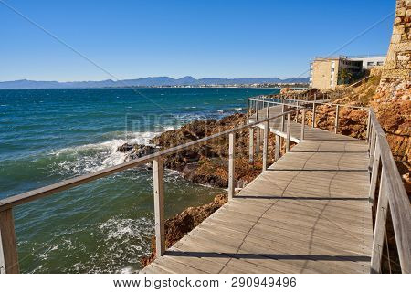 Salou Platja Capellans beach in Tarragona of Catalonia
