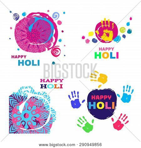 Happy Holi - Festival Of Colors.traditional Indian Festival Holi. Bengali New Year.template For Colo