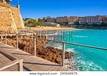 Salou Platja Capellans beach in Tarragona of Catalonia