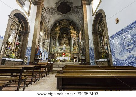 Lisbon - July 5, 2018: View Of The Magnificent Interior Of The Small Church Of The Flamengas At The 
