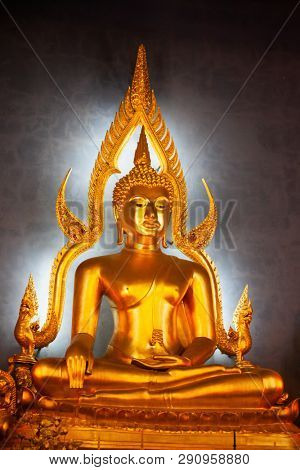 statue of Buddha in Wat Benchamabopit, Bangkok, Thailand