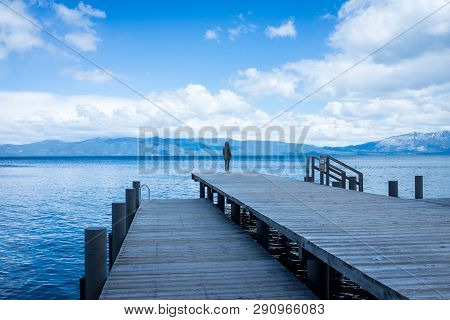 A Pier In Lake Tahoe, California, Usa