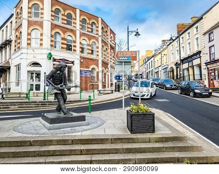 Ballyshannon , Ireland - February 20 2019 : Ballyshannon Is Located At The Southern End Of The Count