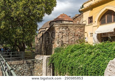 Thessaloniki, Greece - September 30, 2017: Ottoman Bathhouse Bey Hamam Located At Egnatia Street  In