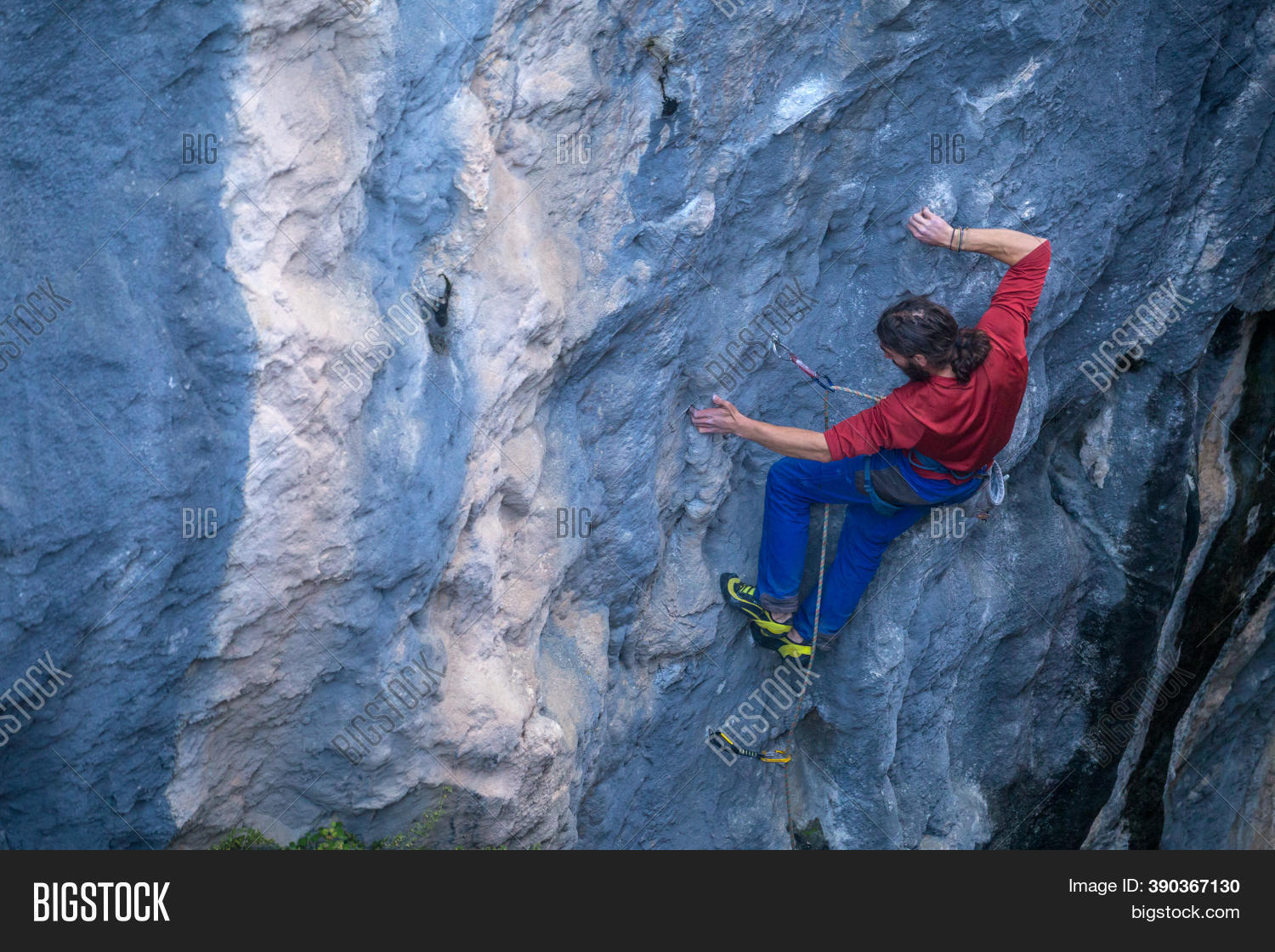 Strong Man Climbs Rock Image & Photo (Free Trial) Bigstock